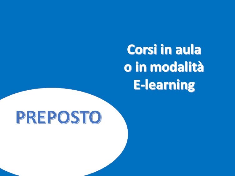 CORSO PER PREPOSTO+ AGGIORNAMENTO